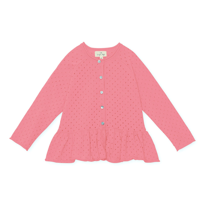 CYPRES FRILL CARDIGAN 外套-STRAWBERRY PINK