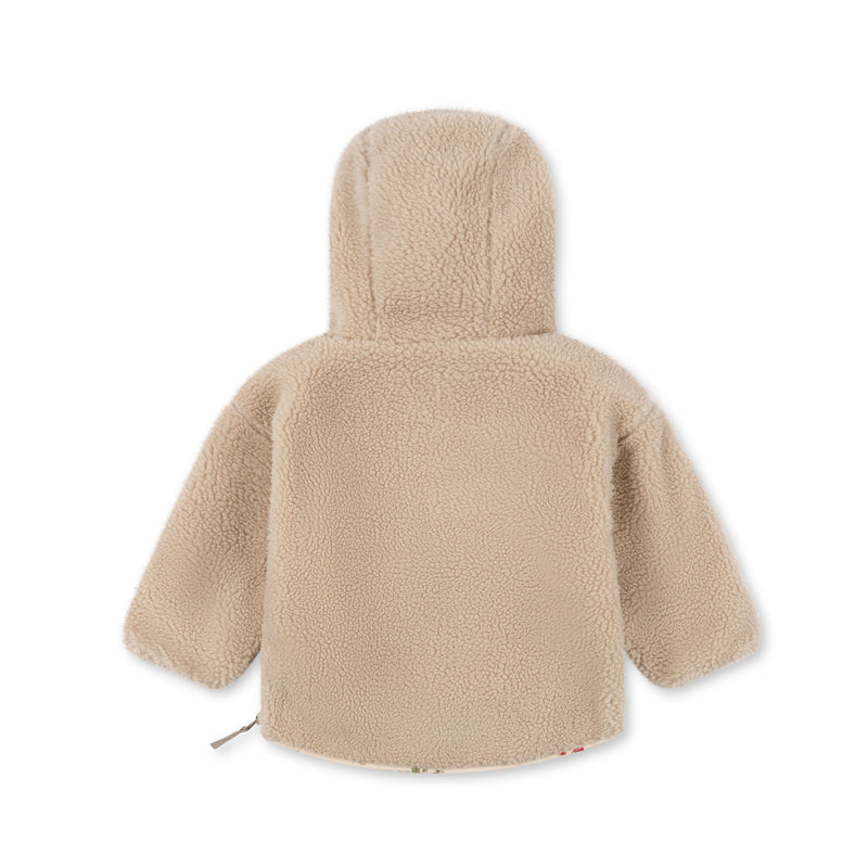 GRIZZ TEDDY PONCHO-CREAM OFF WHITE