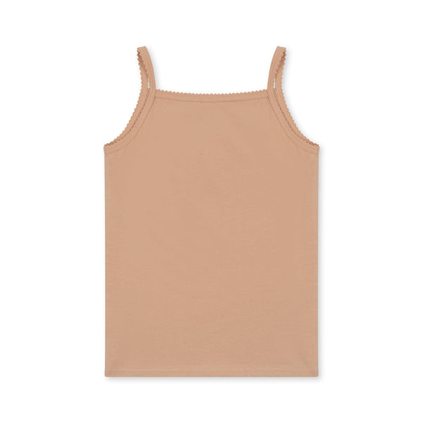 BASIC 2 PACK STRAP TOP GOTS-CHERRY/ TOASTED ALMOND
