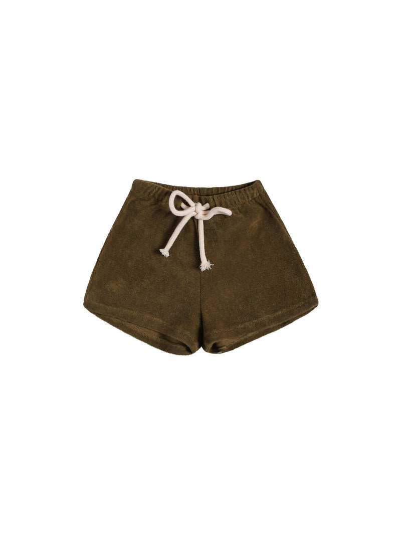 Olive Terry Rope Shorts