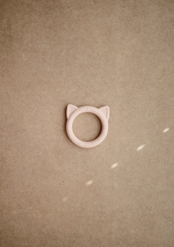 Mushie Teether Cat 牙膠 (Blush)