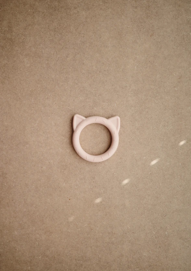 Mushie Teether Cat 牙膠 (Blush)