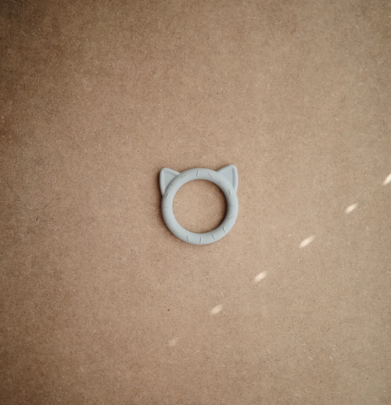 Mushie Teether Cat 牙膠 (Stone)