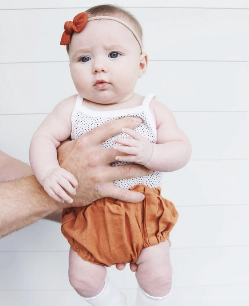 Burnt Orange Bow Headband 髪帶