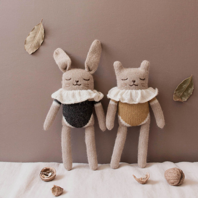 Bunny soft toy 小兔-羊鴕毛公仔 black bodysuit