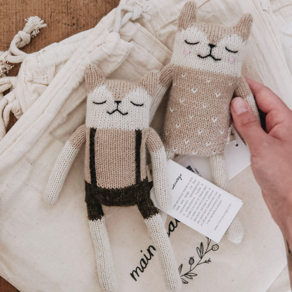 Fawn soft toy 小鹿-羊鴕毛公仔 sand with white patches