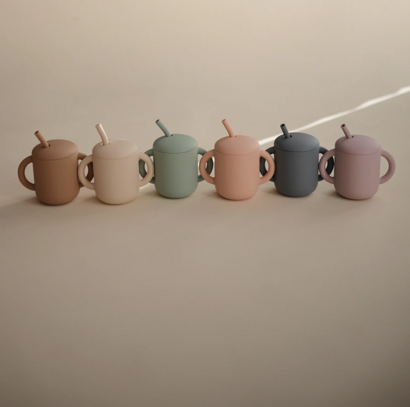 Silicone Training Cup 吸管水杯 (Natural)