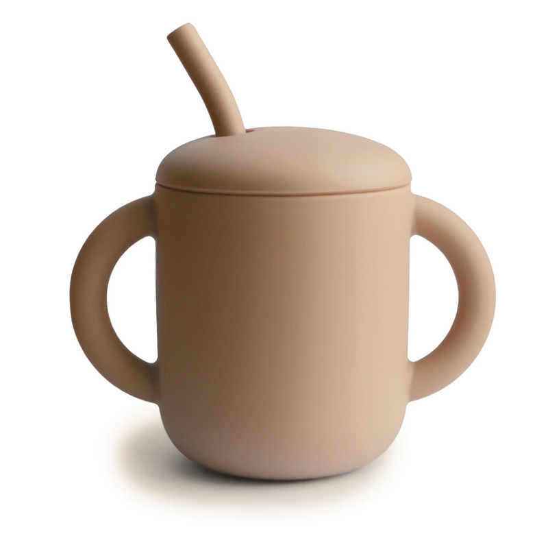 Silicone Training Cup 吸管水杯 (Natural)