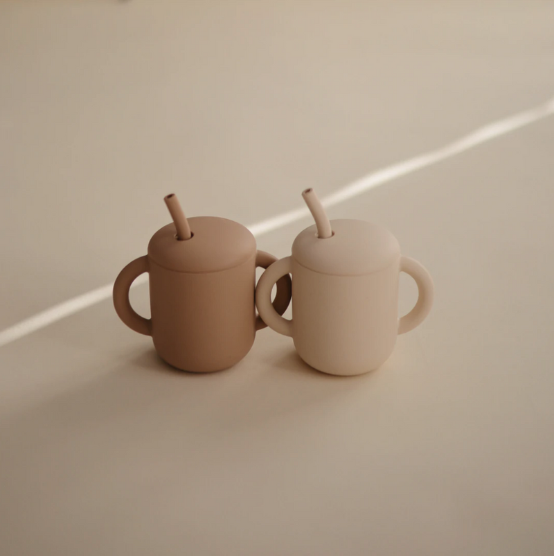 Silicone Training Cup 吸管水杯 (Natural)
