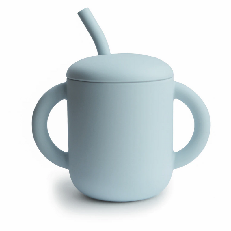 Silicone Training Cup 吸管水杯 (Powder Blue)