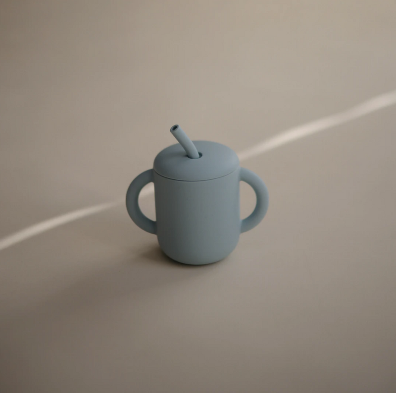 Silicone Training Cup 吸管水杯 (Powder Blue)