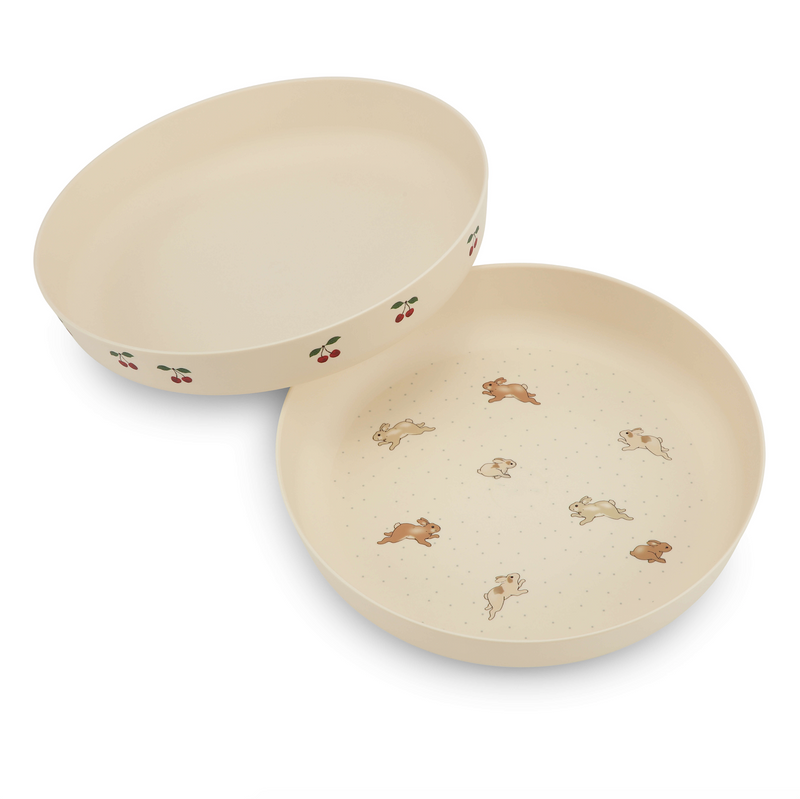 2 PACK PLATE 餐碟 -CHERRY/PETIT LAPIN