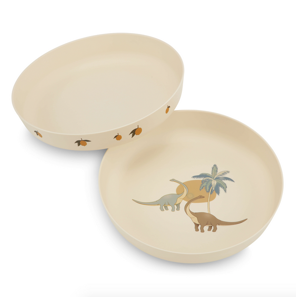 2 PACK PLATE 餐碟-LEMON/DINO