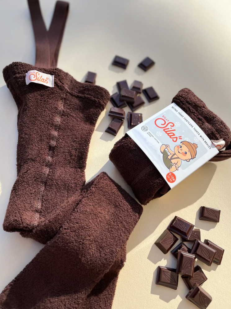Teddy Chocolate Footless-(加厚) 不包腳