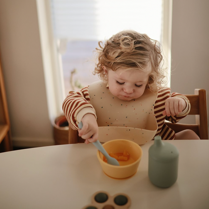 Mushie Silicone Feeding Spoons 2-Pack (Soft Lilac)