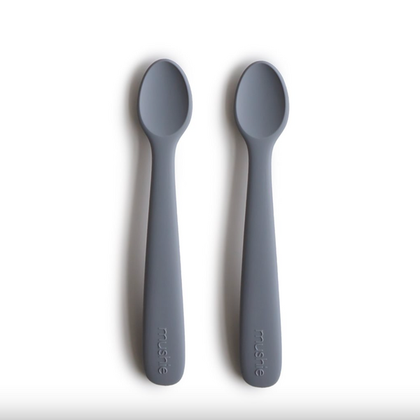Mushie Silicone Feeding Spoons 2-Pack (Tradewinds)