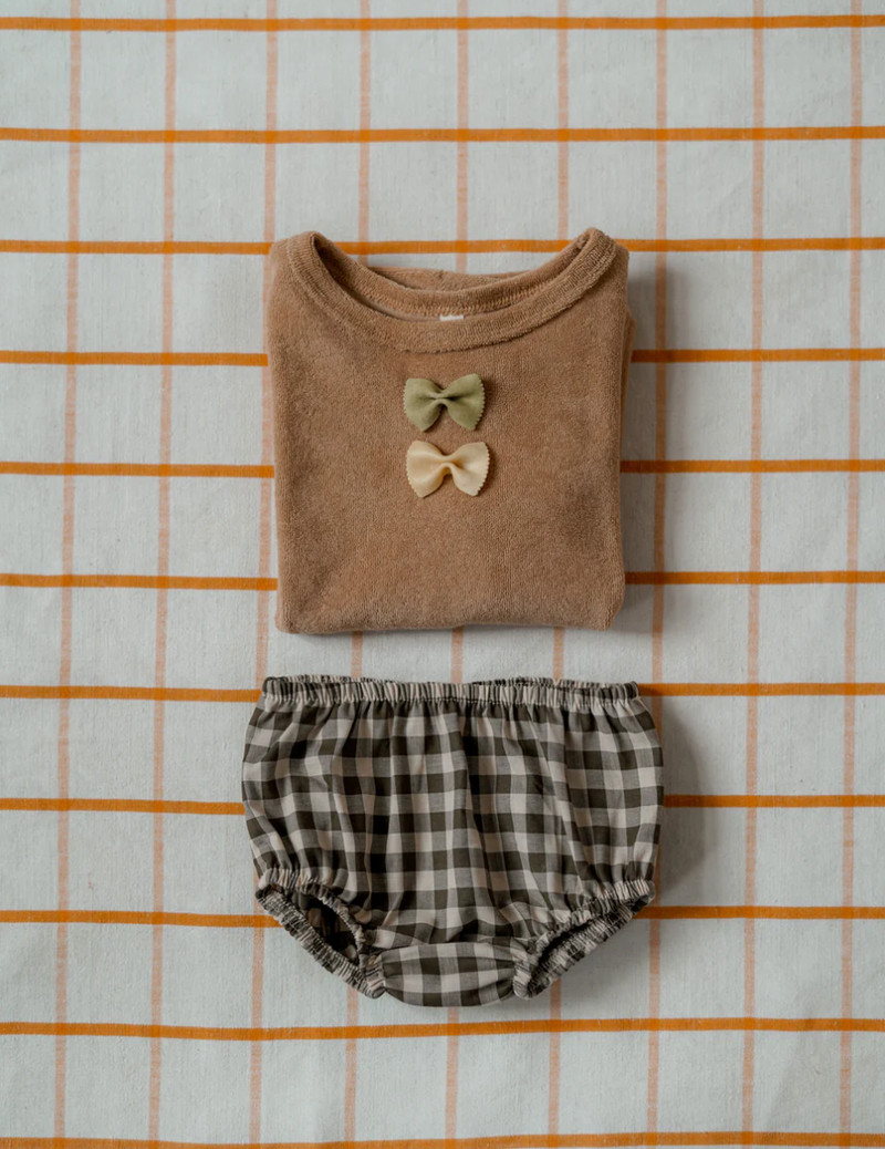 Olive Gingham Shortie