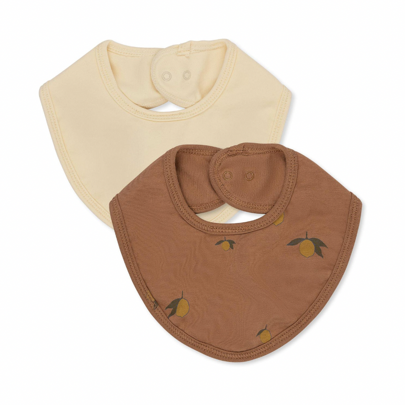 BASIC 2 PACK BIB-BROWN LEMON/VANILLA