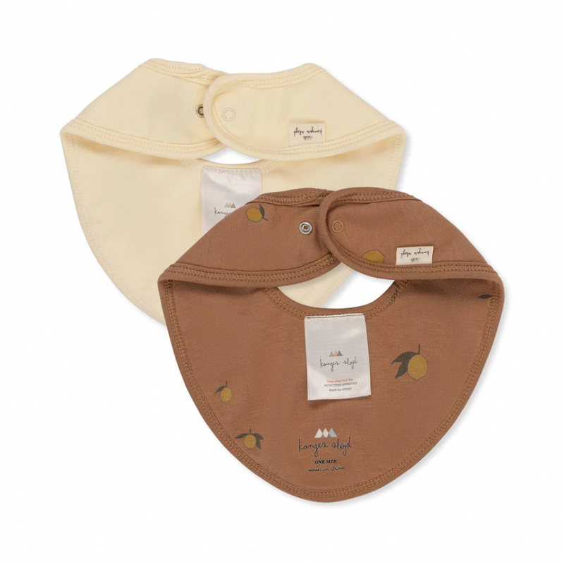 BASIC 2 PACK BIB-BROWN LEMON/VANILLA