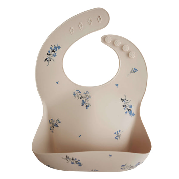 Silicone Bib 餐兜 (Lilac Flowers)